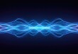 © suchetpong - An endless abstract plane of flowing blue and purple energy waves, representing a futuristic power source or technological background design, tech, concept, grid