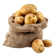 © SOEM - Ripe potato in burlap sack isolate on transparency background
