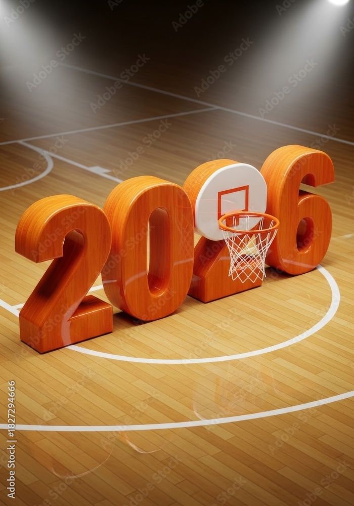 Basketball Season 2026 Concept A Creative Featuring The Year 2026 1000 F 1827294666 