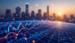 © Suparto - Dynamic market growth with digital technology, data analysis, global finance success