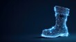 © Anca - A futuristic and ethereal boot, illuminated by a network of glowing lines, suggesting innovation and protection. ..Created with Generative AI, not depicting real subjects.