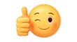 © Kuning - Thumbs Up Wink Emoji.