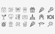 © Armankhan - Party and celebration icons line art vector