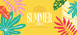 © Grafiqwrk 2.0 - Bright tropical summer illustration with bold textured leaves, handwritten text, and vibrant yellow background. Perfect for vacation ads, event posters, and seasonal creatives.