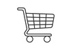 © typepng - Simple black outline shopping cart for retail and e-commerce transactions