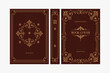 © pgmart - Classic vintage book cover and spine with gold and black art deco, art nouveau ornament, decorative frame, elegant retro style for classic publications, posters, artistic layouts