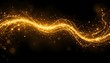© Saqlain - A transparent tail of magic light swirls over a festive black background in this exquisite PNG overlay, which combines gold, glistering, dazzling, trail, and shine.