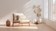 © Oleksandr - Bright, uncluttered interior with a streamlined lounge chair and neutral palette