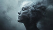 © silvia - Woman's profile surrounded by swirling dust and ethereal light