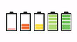 © Eshana - Power up with battery level icons showing depletion and recharge, perfect for illustrating energy, progress, or status in apps and dashboards!