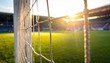 © CreativeCreations - Looking through the soccer net from behind
