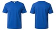 © LightFrame Studio - Front and back view of a vibrant royal blue tshirt isolated on a white background, ideal for design mockups or as a colorful apparel option