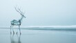 © hassan - A glass deer sculpture on the beach