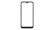 © Vibu design  gallery - Modern smartphone frame with a transparent screen and teardrop notch, perfect for overlaying custom digital content. background removed