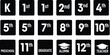 © graphicsobai - Set of black and white educational grade level icons including preschool, kindergarten, and numbered grades up to twelfth