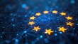 © Vadym - EU stars glow on abstract digital network. Futuristic tech connects global data points. Cybersecurity laws ensure data protection and privacy for all citizens.