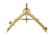 © Fernando - Isolated antique brass proportional divider for technical drawing and drafting use