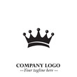 © Daniel - Elegant Black Crown Logo Symbol on a Clean White Background for Premium Branding Design