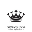 © Daniel - Elegant Black Crown Logo Symbol on a Clean White Background for Premium Branding Design