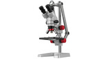 Isolated stereoscopic microscope with boom stand, optical equipment for medical research