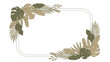 © Demas - Tropical Leaves Vector Frame with Delicate Border - Elegant Botanical Design for Invitations and Cards