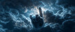 © GreenOptix - Realistic sky art of expressive cloud gesture on National Middle Finger Day, with vibrant blue atmosphere