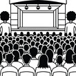 © Naiem - Audience watching a performance on stage illustration