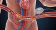 © HazeraStock - Illustration Showing Angioplasty and Stent Placement Procedure to Open Blocked Artery with Plaque Deposit Anatomy of Human Circulatory System Medical Treatment Concept is Shown