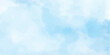 © jr graphics - Abstract blue watercolor background with light cloud texture and bright summer sky color