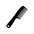 © dipu - Black silhouette of a hair comb on white background