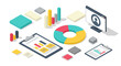 © markusmiller - Modern isometric business analytics with charts and graphs in 3d style