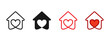 © Chelpanoff - House with heart icon. A home shape combined with a love symbol creates a warm support graphic for charity and family care. This simple design works as a community sign and health-oriented concept.