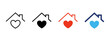 © Chelpanoff - House roof with heart icon. Clean line roof combined with a heart for home care and family themes. Soft shapes for charity and support use, forming a friendly pictogram concept.