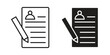© Natubhai - Job appslication icons. Black and White Vector Icons. can be used web and mobile