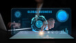 © InfiniteFlow - Global business partnerships and international trade concept. A dashboard for worldwide market analytics, data visualization, and company strategy. Motif