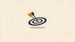 © MUHAMMAD - SEO Title: Target and Arrow Business Goal Success - Achievement, Strategy, and Marketing Icon
