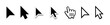 © Cali6ro - Computer mouse click cursor gray arrow icons set and loading icons. Cursor icon. Mouse click cursor collection.