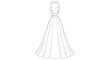 © kadal - Elegant two-piece evening gown sketch showcasing design concept for fashion creation