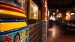 © Mio - taqueria. Authentic Mexican restaurant interior featuring vibrant cultural decor and warm ambient lighting. event programs, museum guides, designed for cultural heritage projects and event programs.