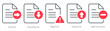 © popcornarts - A set of 5 document icons as send file, download file, page error