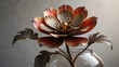 © Chikky - abstract artificial gold shade flower in flower vase, Generative AI