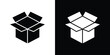 © Franklin - Open box icons symbol for web and mobile filled vector isolated