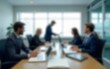 © Liam - Out of Focus Business Setting - Abstract blur of a business setting with people and office equipment. High quality