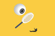 © Aan - Businessman being monitored at work minimal illustration. concept of loss of privacy, surveillance