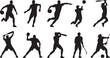 © MstAngor - Diverse Athletes in Dynamic Silhouettes Engaging in Various Sports