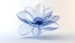© rumpagraphic - Blue wireframe petals forming ethereal floating flower high resolution photo