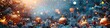 © Micro - Panoramic Winter Holiday Christmas Tree Decorations with Bokeh Lights