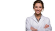 © MDOMAR - Confident smiling female doctor with arms crossed.  isolated on transparent background