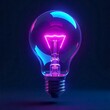 © S_design - futuristic neon glowing light bulb