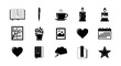© maximon4ik - Classic black and white icons for office, home, and holiday themes